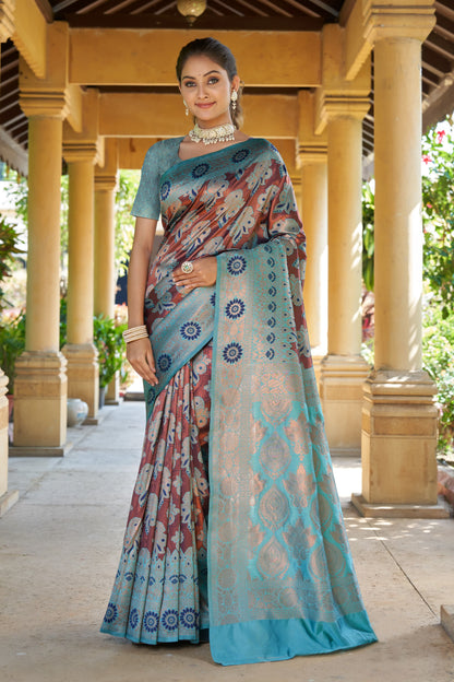 Women's Kanjivaram Soft Silk Saree