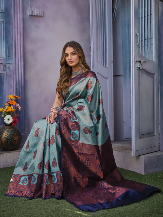 Women's Kanjivaram Soft Semi Silk Banarasi Sarees