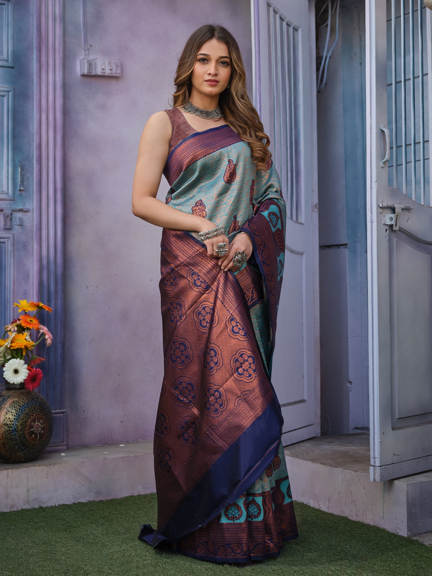 Women's Kanjivaram Soft Semi Silk Banarasi Sarees