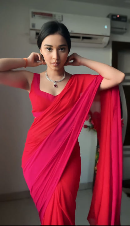 Keep It Classy: Effortless Draping with One-Minute Georgette Saree Style