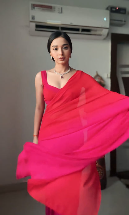 Keep It Classy: Effortless Draping with One-Minute Georgette Saree Style